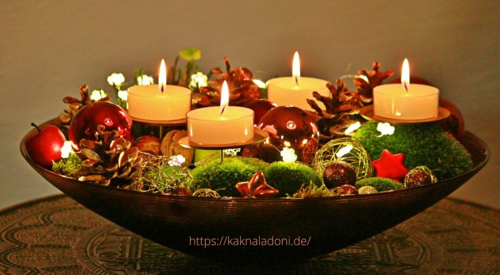 Рождественский венок — Weihnachtskranz или Adventskranz
