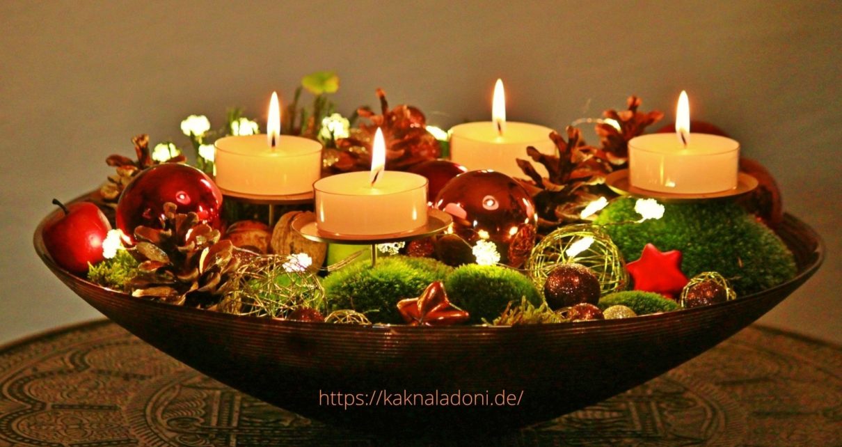 Рождественский венок — Weihnachtskranz или Adventskranz